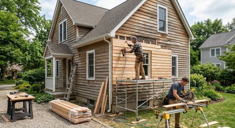 Our team working on Siding Service projects in Clay County, FL